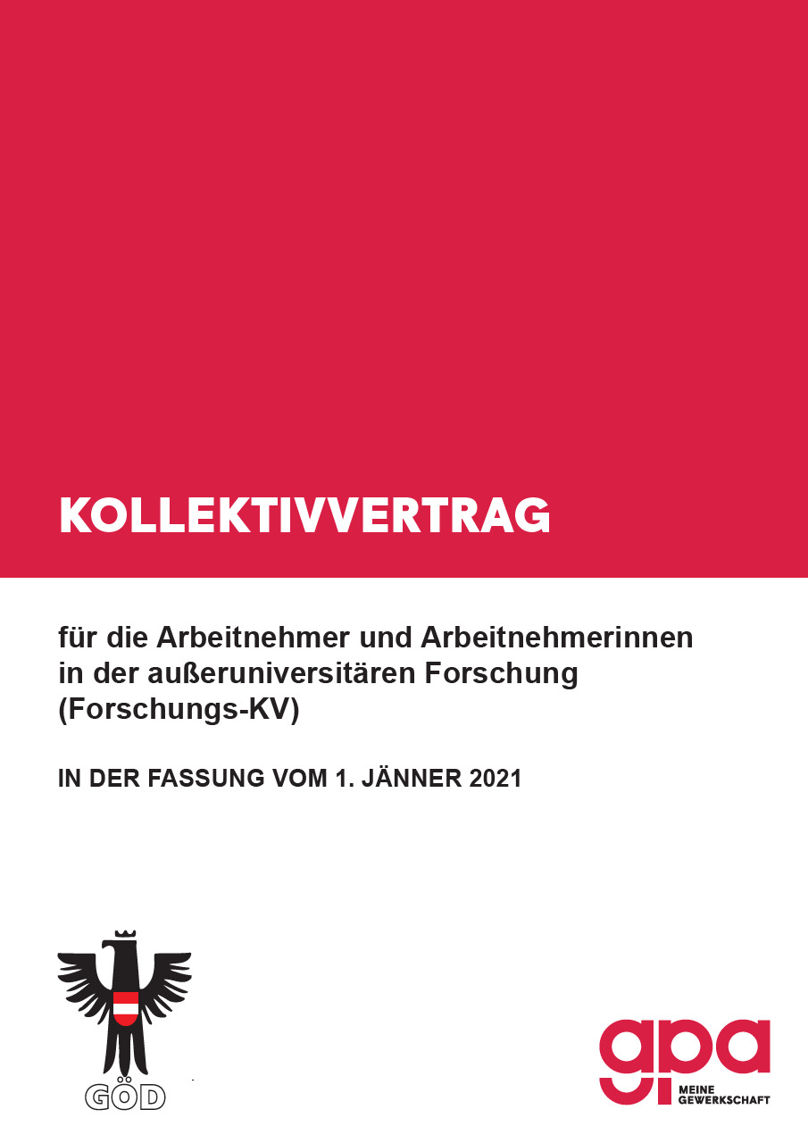 Kollektivvertragsabschluss für die ArbeitnehmerInnen in der außeruniversitären Forschung 2021